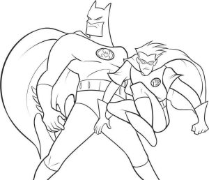 Gambar Mewarnai Batman Dan Robin
