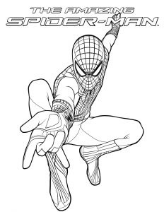 Gambar Mewarnai Amazing Spiderman
