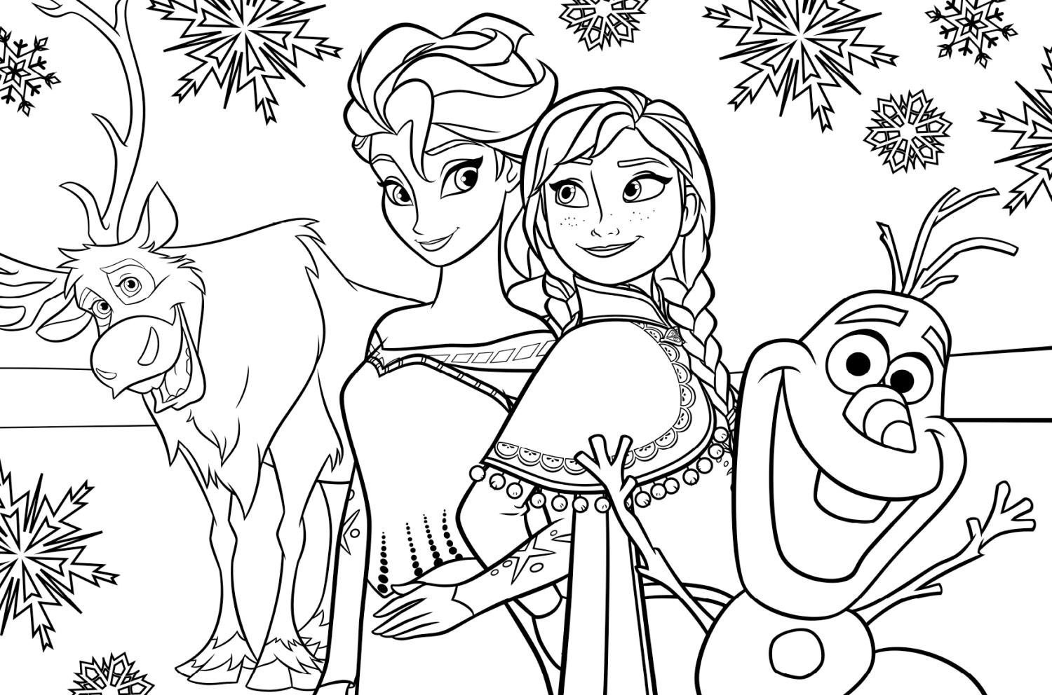 75 Gambar Mewarna Frozen Elsa Paling Keren