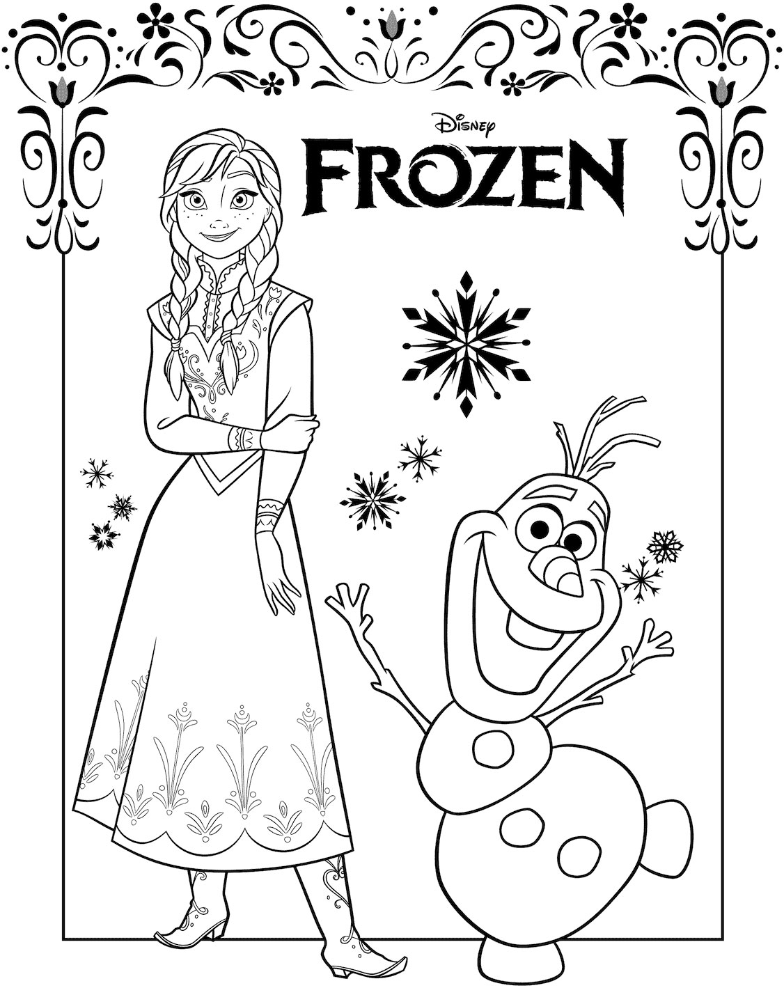80+ Gambar Anna Frozen Hitam Putih Kekinian