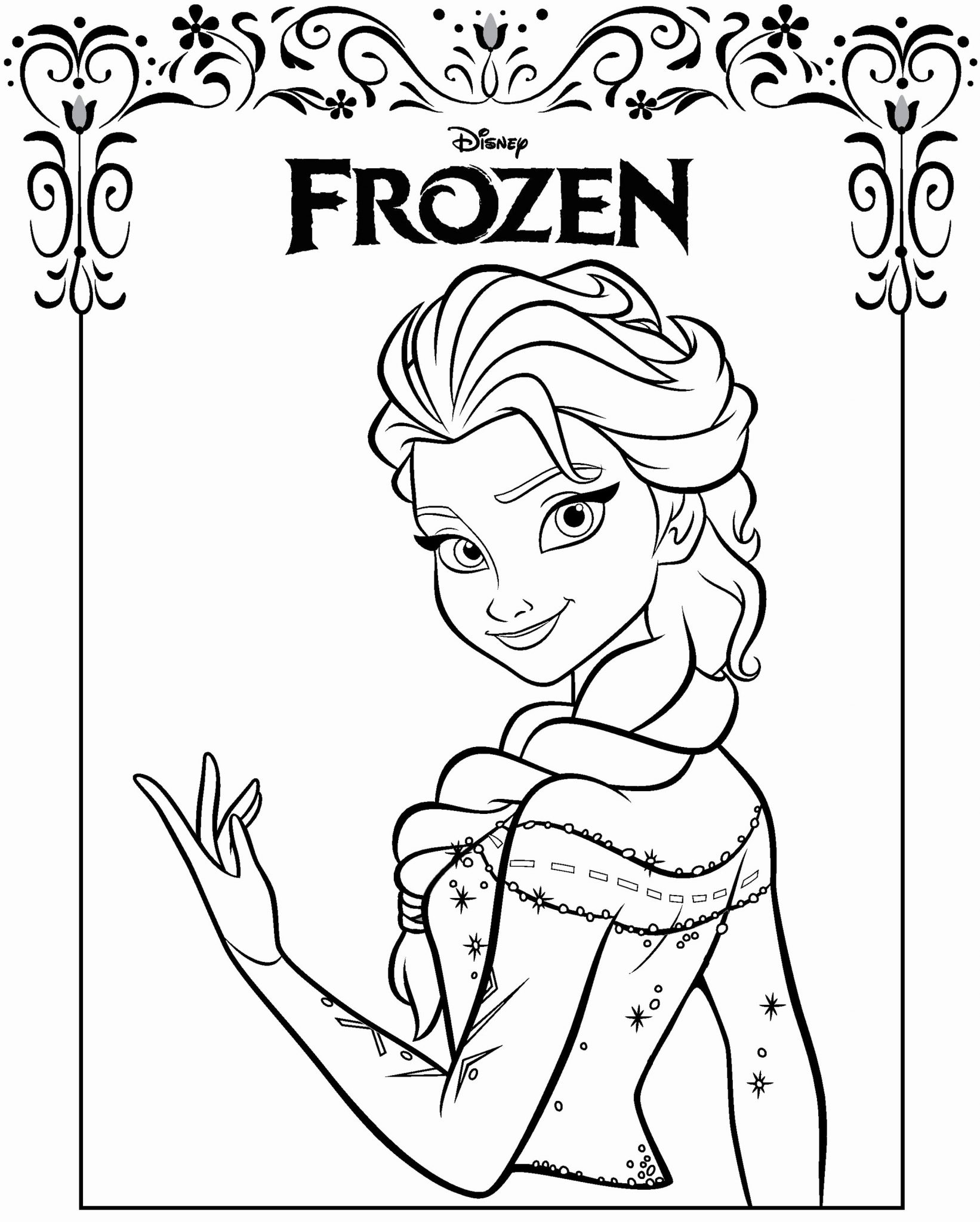 Kumpulan Gambar Mewarnai Frozen Untuk Tk Dan Sd Marimewarnai Com
