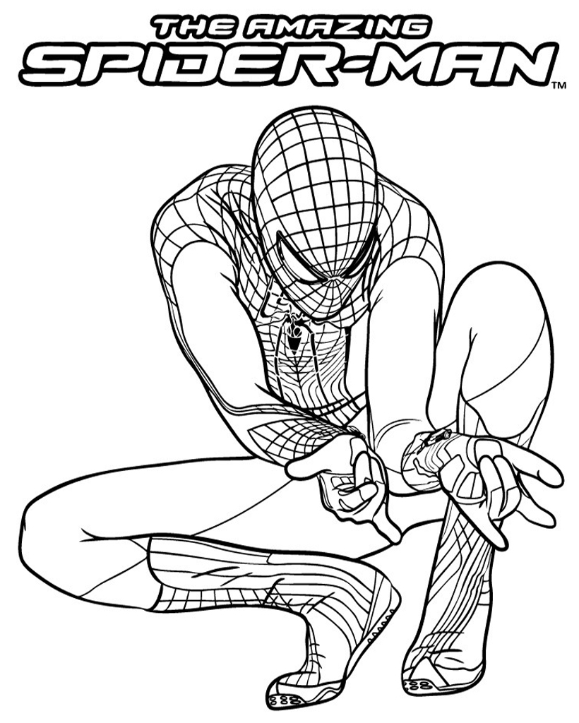 Gambar Mewarnai Spiderman
