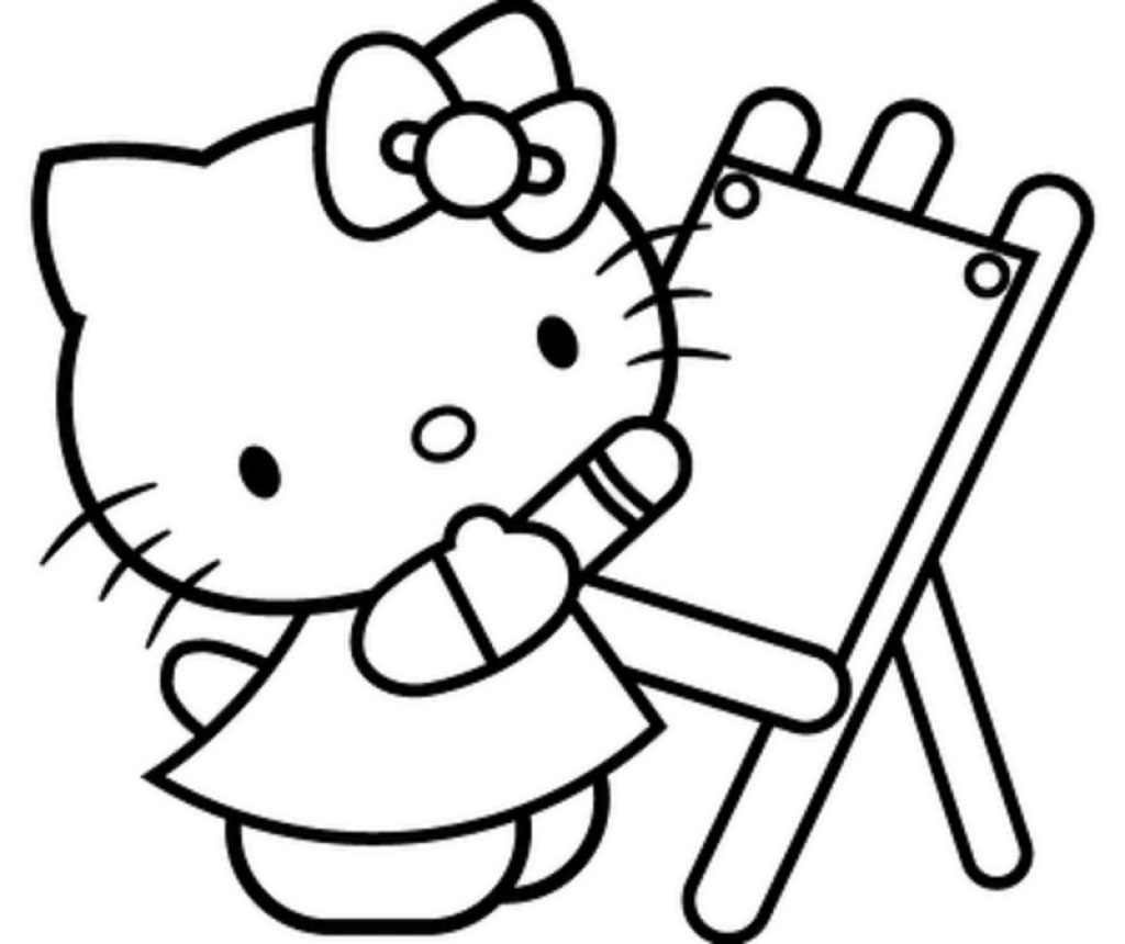 410+ Gambar Hitam Putih Hello Kitty HD Terbaik
