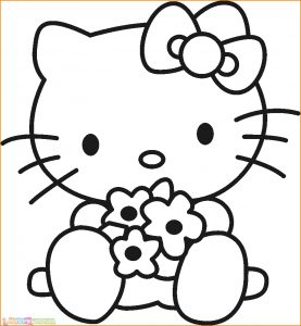 Gambar Mewarnai Hello Kitty 07 Marimewarnai
