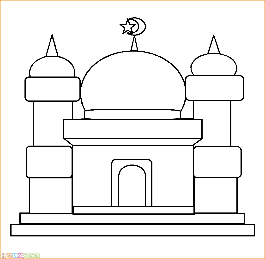 29+ Gambar Mewarnai Masjid Nabawi Terlengkap 2020 - Marimewarnai.com