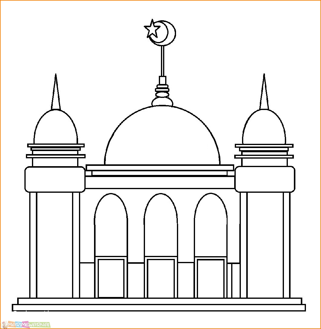 Gambar Mewarnai Masjid Nabawi