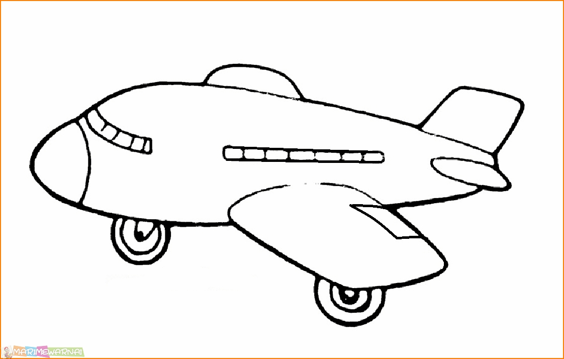 Mewarnai Pesawat Coloring And Drawing