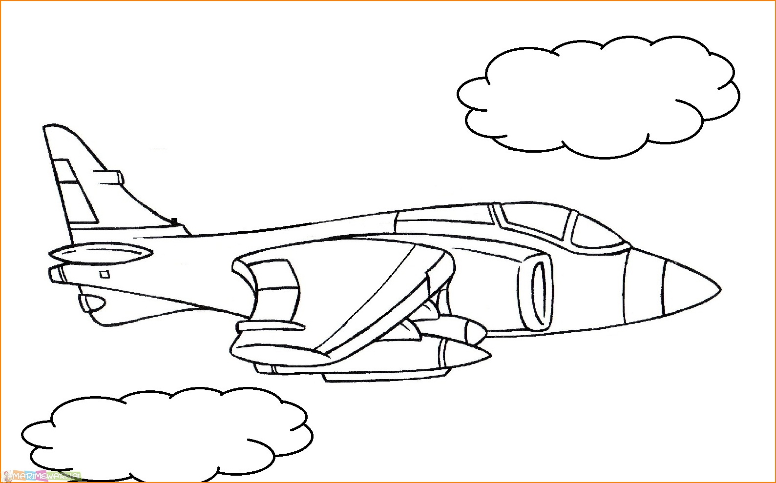   Gambar  Mewarnai  Pesawat  TK Paud dan SD Terbaru 2022 