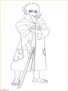 Gambar Mewarnai Sasuke 02 Marimewarnai