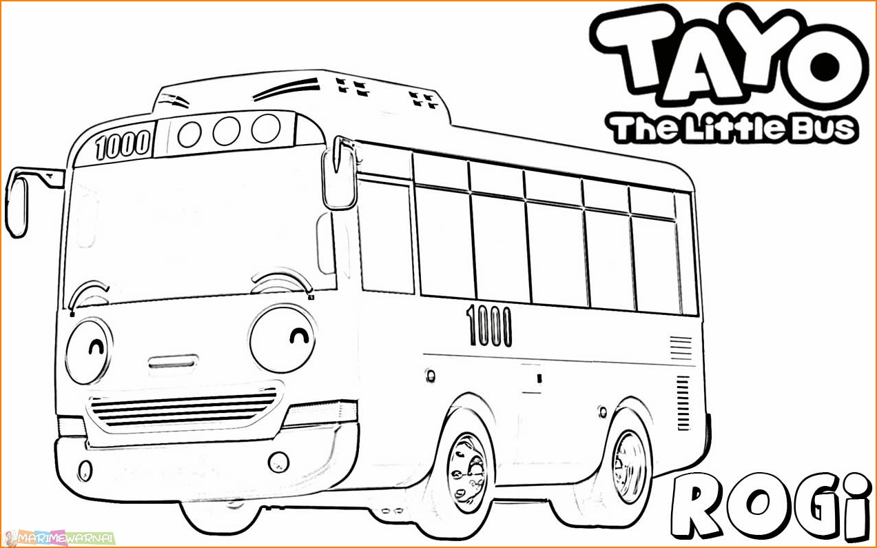 73 Gambar Mewarnai Tayo The Little Bus Paling Keren