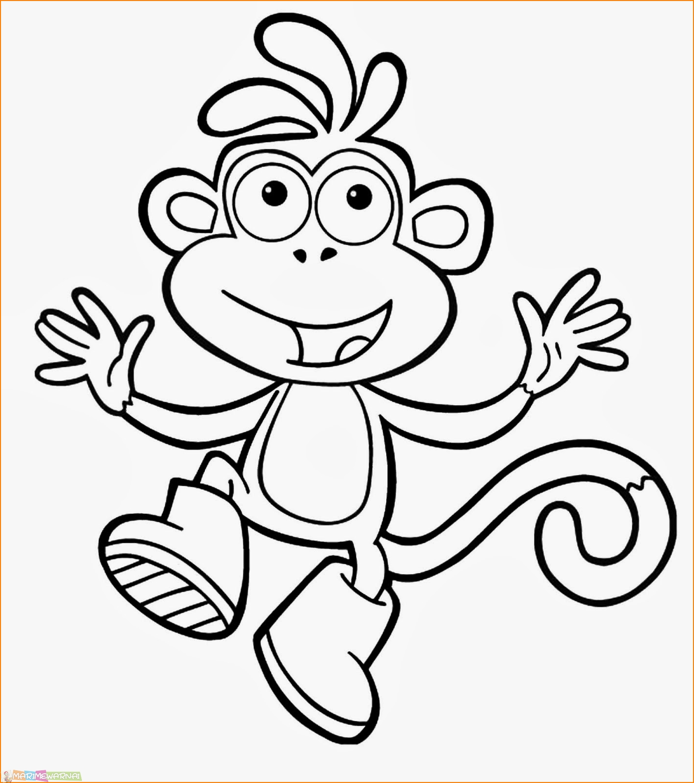 Mewarnai Gambar Monyet Untuk TK Paud SD Marimewarnai com