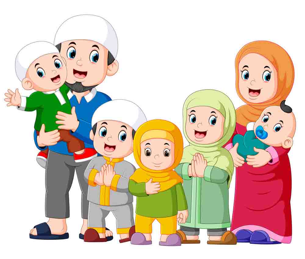 31 Gambar Kartun Keluarga Islami Gambar Kartun Ku