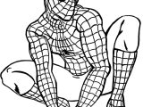 Gambar Mewarnai Spiderman Pose Kedua